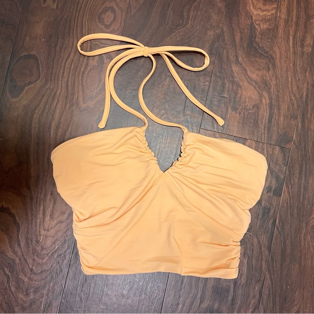 NWOT Abercrombie & Fitch Ruched Tie Front Crop Top